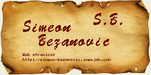Simeon Bežanović vizit kartica